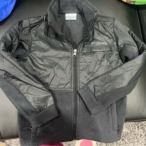 Columbia Kids Black Fleece & Woven Panel Jacket